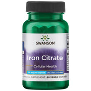 Swanson raudtsitraat, 25 mg – 60 kapslit