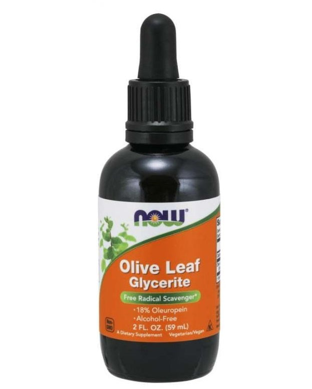 NOW Foods oliivilehtede glütseriit – 59 ml.