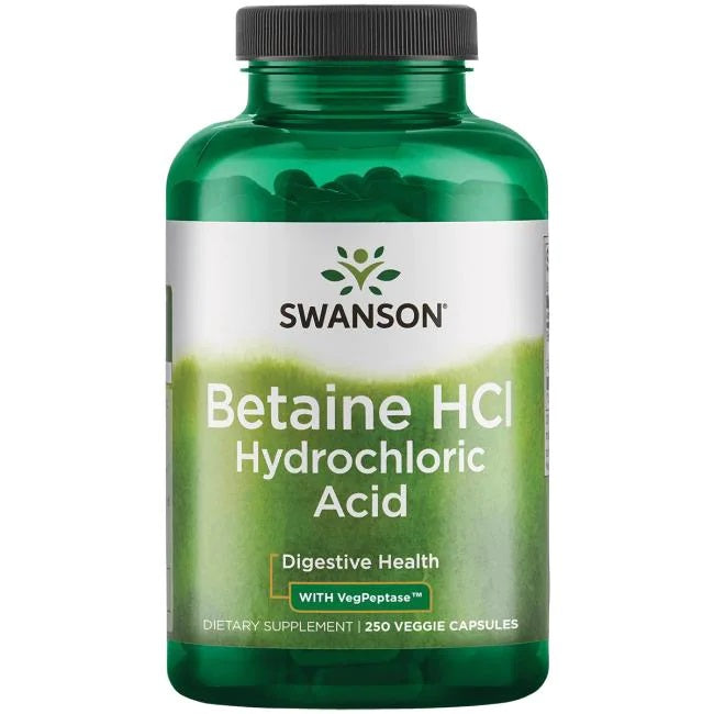 Swanson Betaine HCl soolhape – 250 kapslit