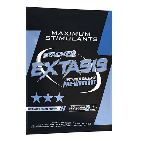 Stacker2 Europe Extasis, apelsini ja sidruni maitsega – 20 g (1 portsjon)