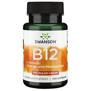 Swansoni vitamiin B12, 500 mcg – 100 kapslit