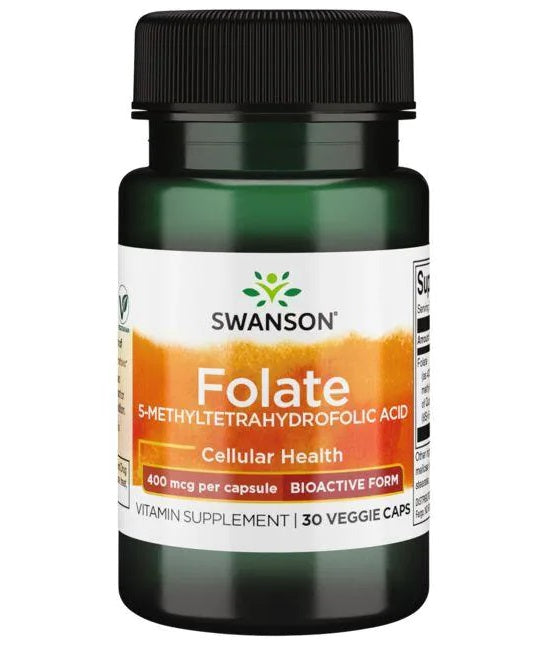 Swansoni folaat (5-metüültetrahüdrofoolhape), 400 mcg – 30 kapslit