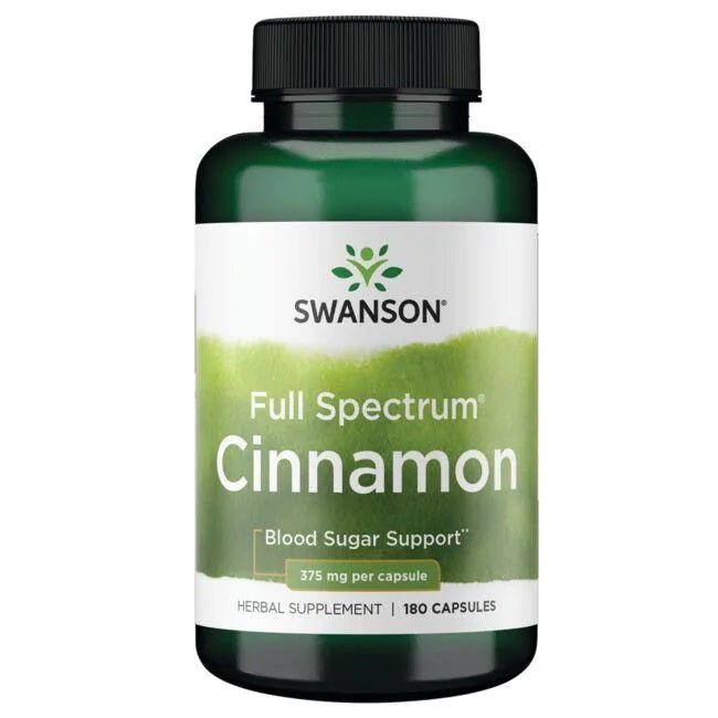 Swanson Full Spectrum Kaneel, 375 mg – 180 kapslit