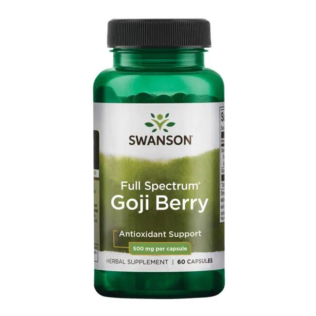 Swansoni täisspektri goji marjad, 500 mg – 60 kapslit