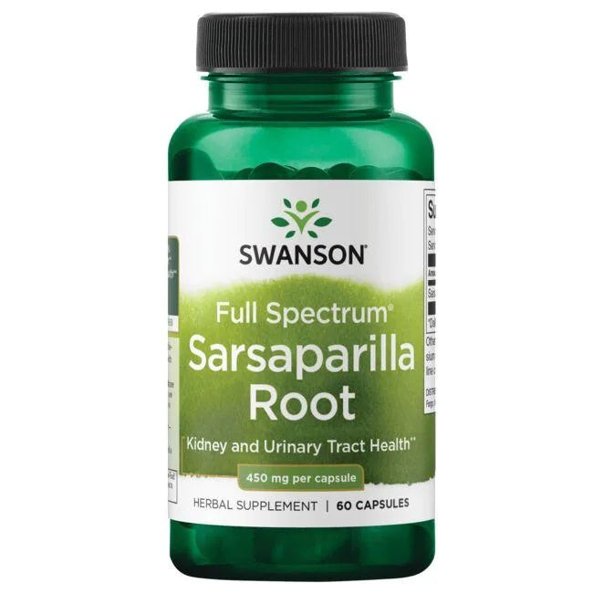 Swansoni laia toimespektriga sarsaparilla juur, 450 mg – 60 kapslit
