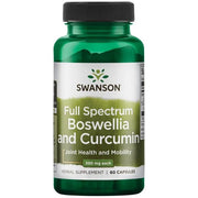 Swansoni täisspektri Boswellia ja kurkumin, 300 mg – 60 kapslit