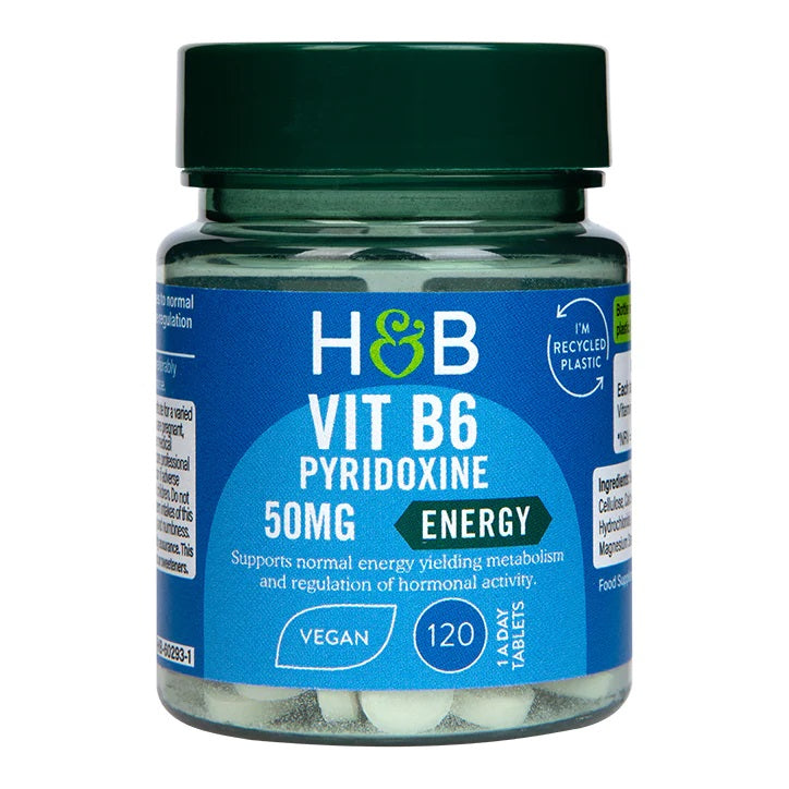 Holland & Barrett vitamiin B6, 50 mg – 120 tabletti