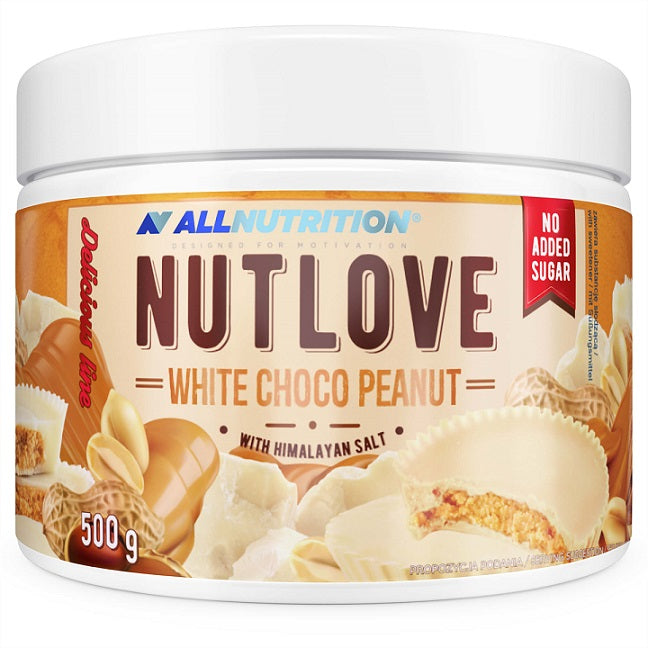 Allnutrition Nutlove, valge šokolaad maapähklitega – 500 g