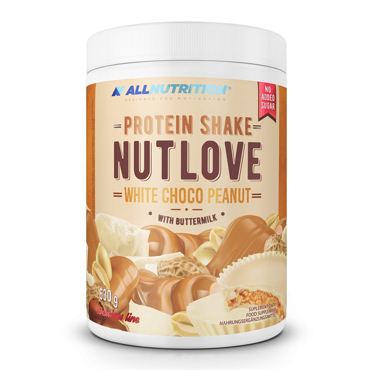 Allnutrition Nutlove valgukokteil, valge šokolaad ja maapähklid – 630 g