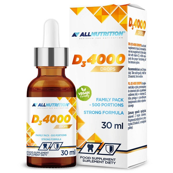 Allnutrition D3-vitamiini tilgad 4000 RÜ – 30 ml.