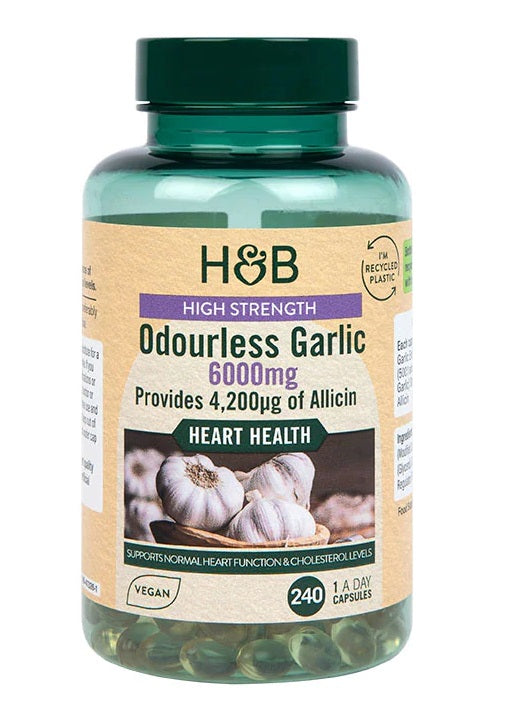 Holland & Barretti suure tugevusega lõhnatu küüslauk, 6000 mg – 240 kapslit
