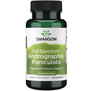 Swansoni täisspektri andrographis paniculata, 400 mg – 60 kapslit