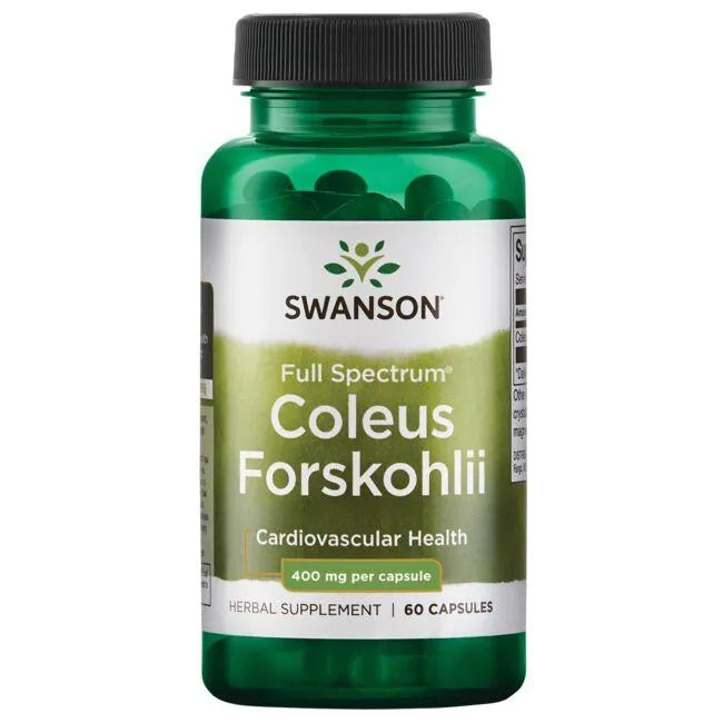 Swanson täisspektriga Coleus Forskohlii 400 mg – 60 kapslit