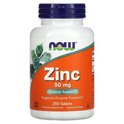 NOW Foods tsink, 50 mg – 250 tabletti