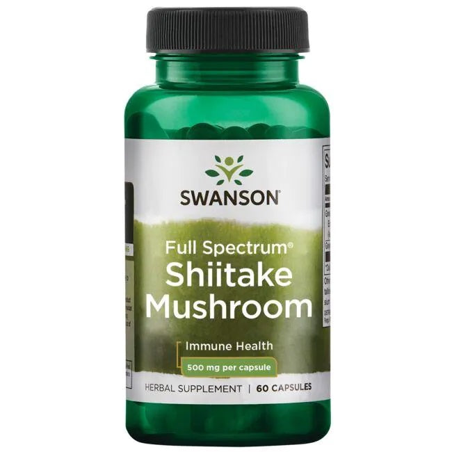 Swanson Full Spectrum Shiitake seened, 500 mg – 60 kapslit