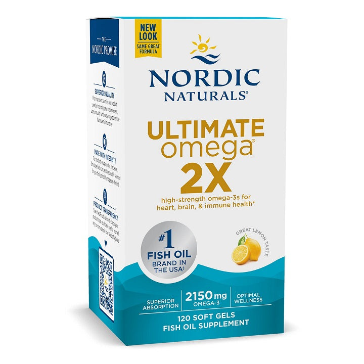 Nordic Naturals Ultimate Omega 2X, sidrunimaitseline – 120 kapslit