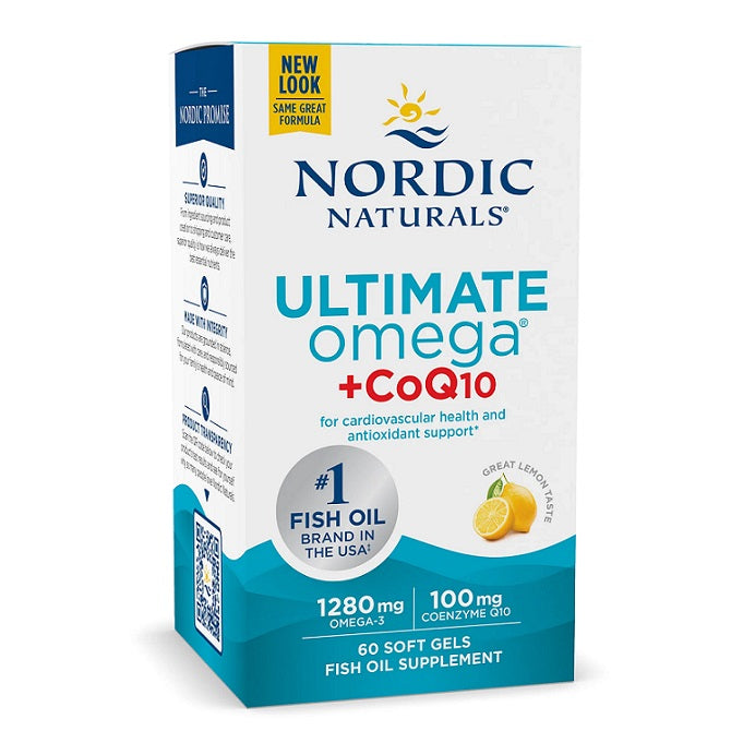 Nordic Naturals Ultimate Omega + CoQ10, 1280 mg sidrunimaitseline – 60 kapslit