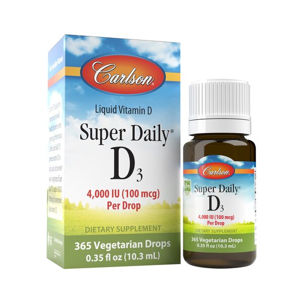 Carlson Labs Super Daily D3, 4000 IU – 10 ml.