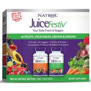 Natrol JuiceFestiv, igapäevased puu- ja köögiviljad – 60 + 60 kapslit