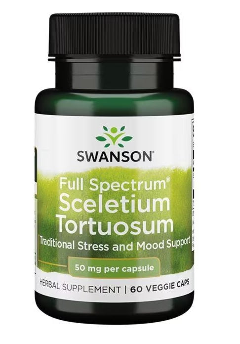 Swansoni laia toimespektriga Sceletium Tortuosum, 50 mg – 60 kapslit