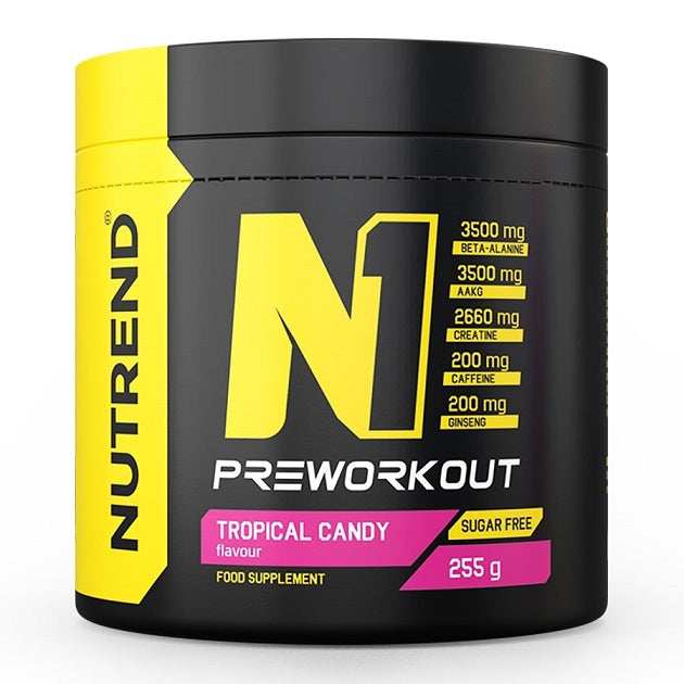 Nutrend N1 pre-workout, troopilised kommid - 255 g