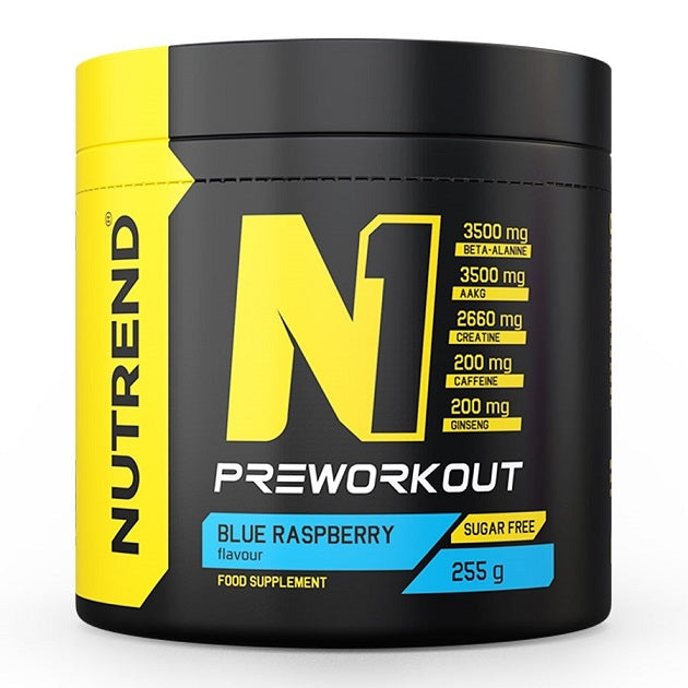Nutrend N1 pre-workout, sinise vaarika maitse – 255 g