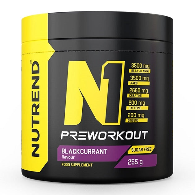 Nutrend N1 pre-workout, mustsõstramaitseline – 255 g