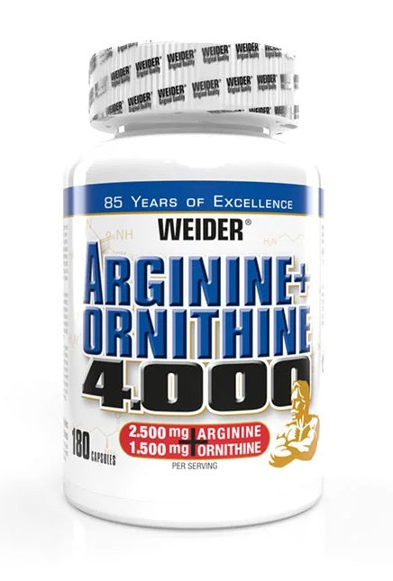 Weider L-arginiin + L-ornitiin 4000 – 180 kapslit