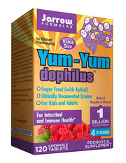 Jarrow Formulas Yum - Yum Dophilus, 1 miljard KTV (vaarikas) – 120 närimistabletti