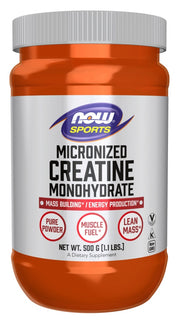 NOW Foods kreatiinmonohüdraat mikroniseeritud - 500 g