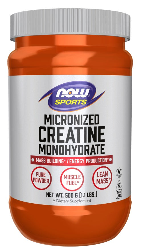 NOW Foods kreatiinmonohüdraat mikroniseeritud - 500 g