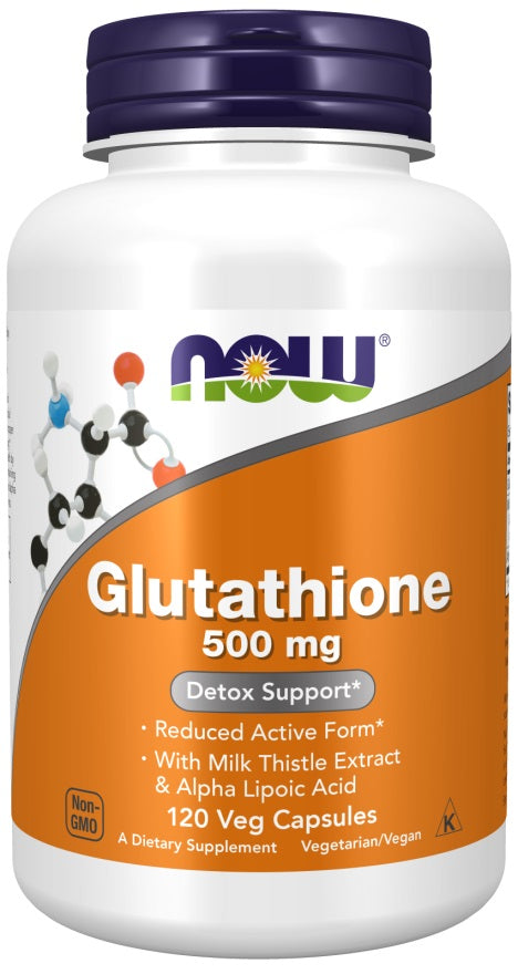 Produkto nuotrauka: NOW Foods Glutathione, 500mg - 120 kapsulių