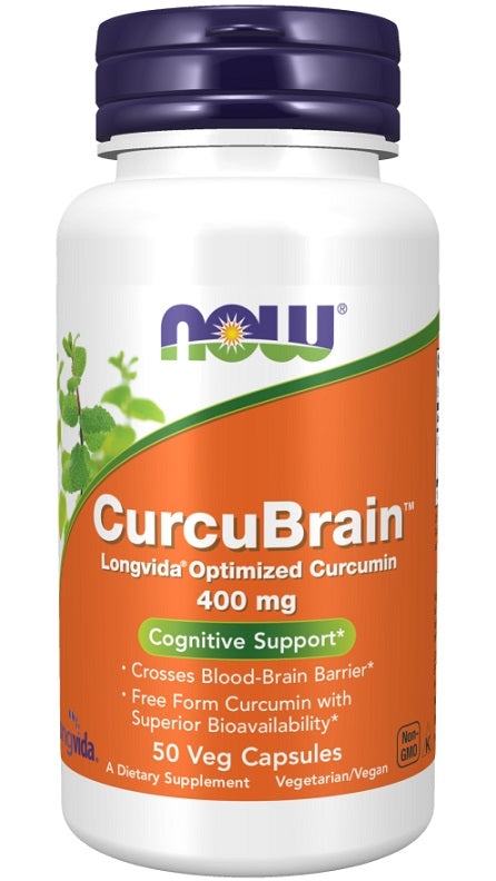 Produkto nuotrauka: NOW Foods CurcuBrain, 400mg - 50 kapsulių