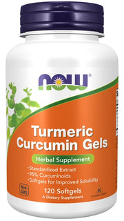 Produkto nuotrauka: NOW Foods Turmeric Curcumin - 120 minkštųjų kapsulių