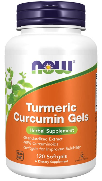 NOW Foods kurkum ja kurkumiin – 120 kapslit