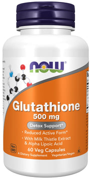 NOW Foods glutatioon piimohaka ekstrakti ja alfa-lipohappega, 500 mg – 60 kapslit