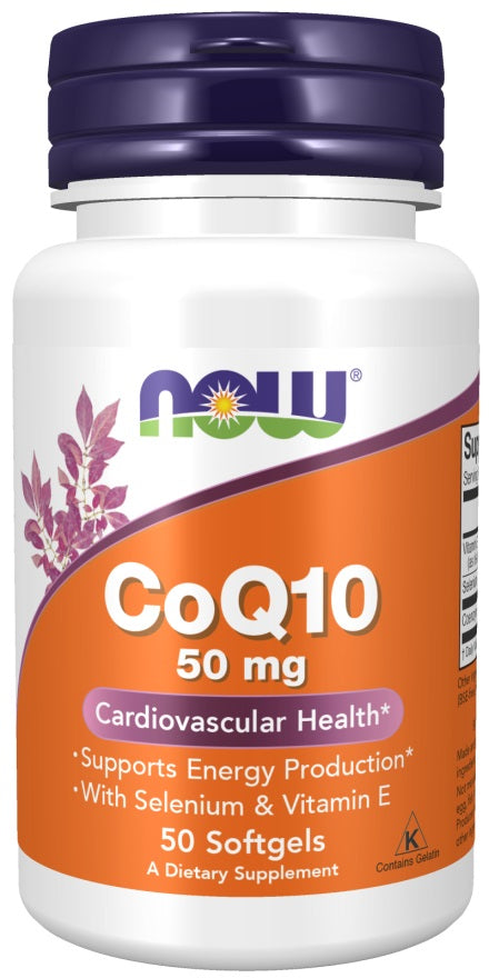 NOW Foods Q10 koensüüm seleeni ja E-vitamiiniga, 50 mg – 50 kapslit
