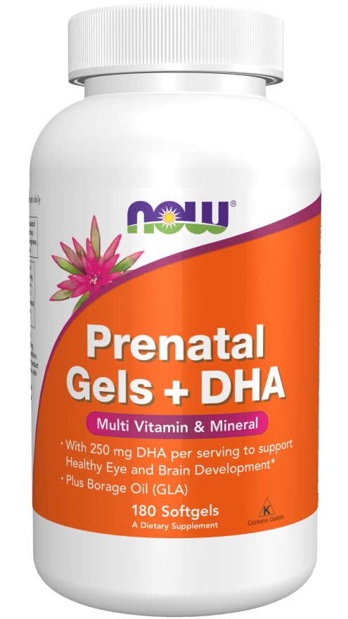 NOW Foods sünnieelsed geelid + DHA – 180 kapslit