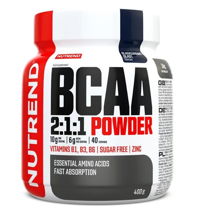 Nutrend BCAA 2:1:1 pulber, mustsõstramaitsega - 400 g