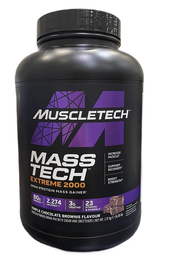 MuscleTech Mass-Tech Extreme 2000, Triple Chocolate Brownie – 2720 g