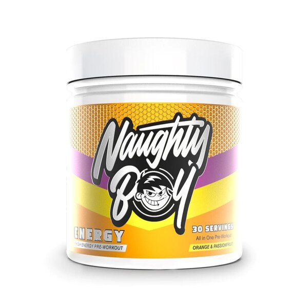 Naughty Boy energiamaitseline jook apelsini ja kannatuslillega – 390 g