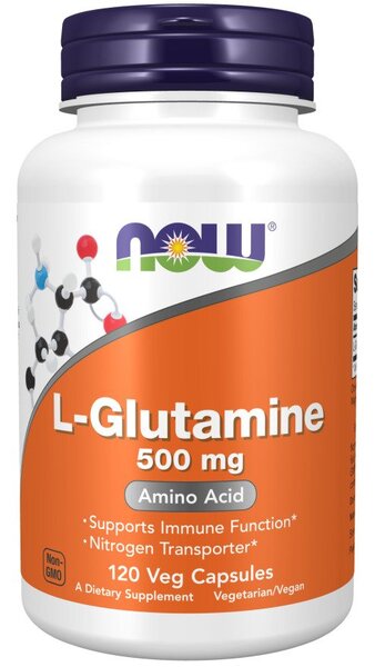 NOW Foods L-glutamiin, 500 mg – 120 kapslit