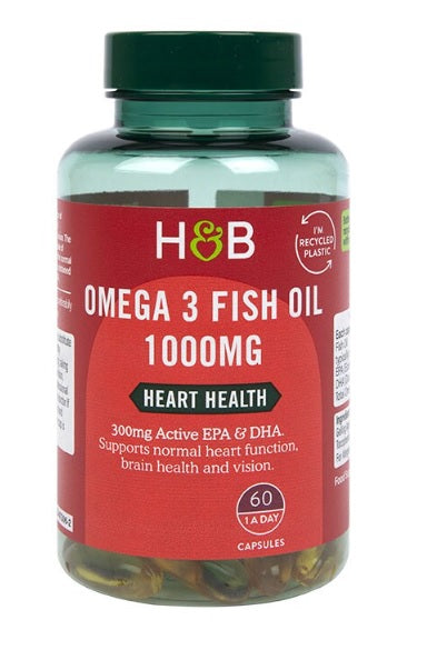 Holland & Barrett Omega 3 kalaõli, 1000 mg – 60 kapslit