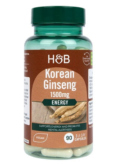 Holland & Barrett Korea ženšenn, 1500 mg – 90 kapslit