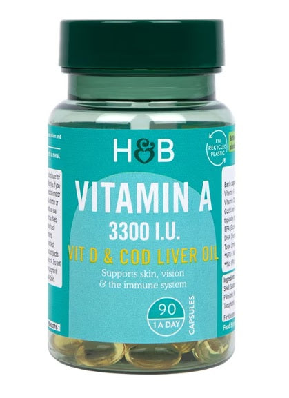 Holland & Barrett Vitamiin A, 3300 RÜ – 90 kapslit