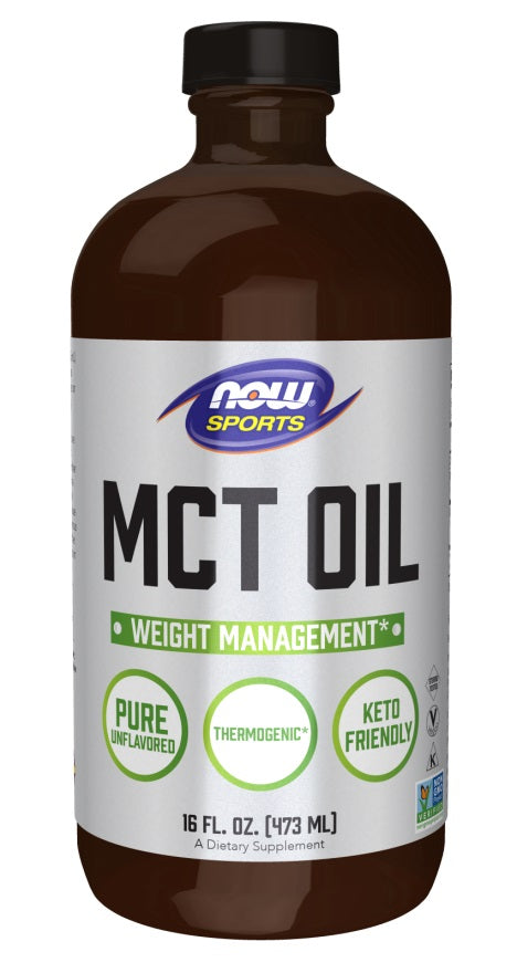 NOW Foods MCT õli, puhas vedelik – 473 ml.