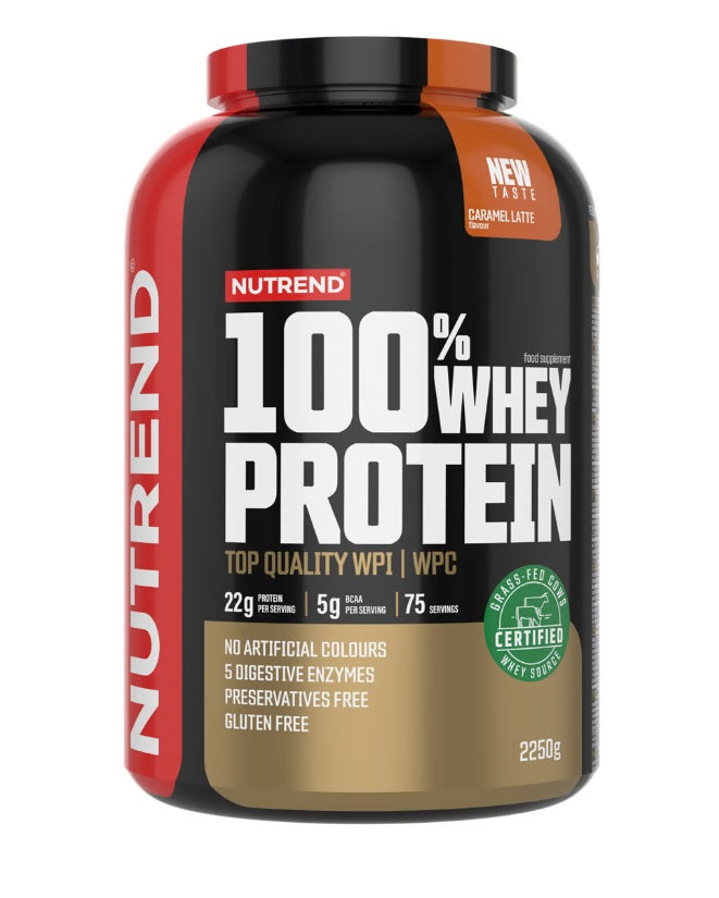 Nutrend 100% vadaku valgu pulber, karamelli latte - 2250 g