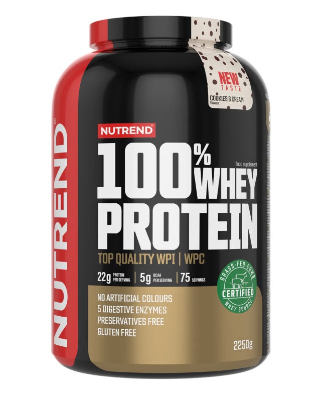 Nutrend 100% vadakuvalgu pulber, küpsis ja koor - 2250 g