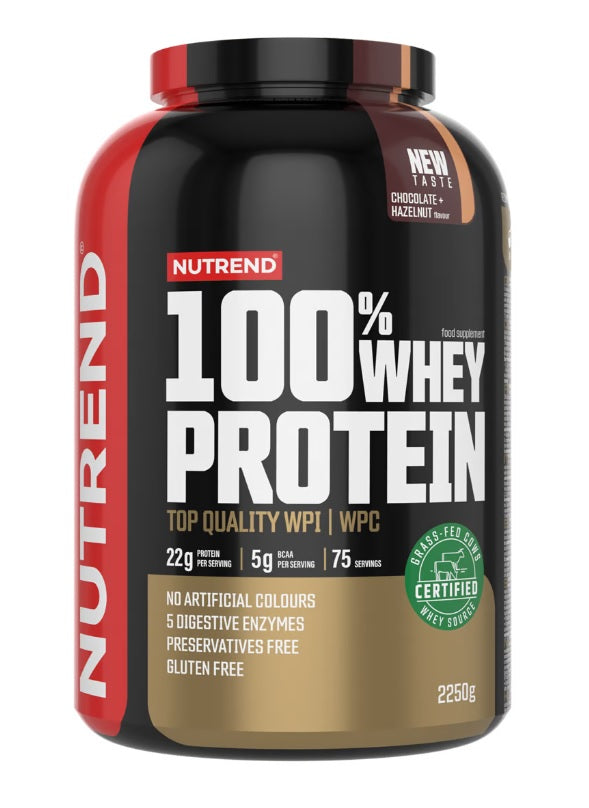 Nutrend 100% vadakuvalgu pulber, šokolaadi-metspähkli maitsega – 2250 g