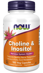 NOW Foods koliin ja inositool – 100 kapslit